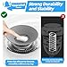 Bathroom Sink Stopper with Anti-Odor, Faster Drainage, Universal Silicone Sink Drain Strainer, with Detachable Hair Catcher Drain Cover, Pop Up Basin Plug for 1.1’’~1.77’’ Drain Hole(Gray)