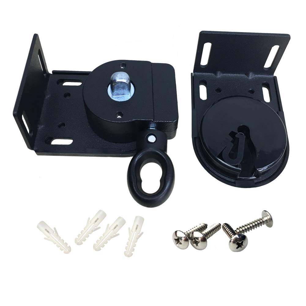 Universal Mounting Brackets of Exterior Sun Shades,Outdoor/Indoor Roller up Blinds(Crank Operated/Cordless System) Black