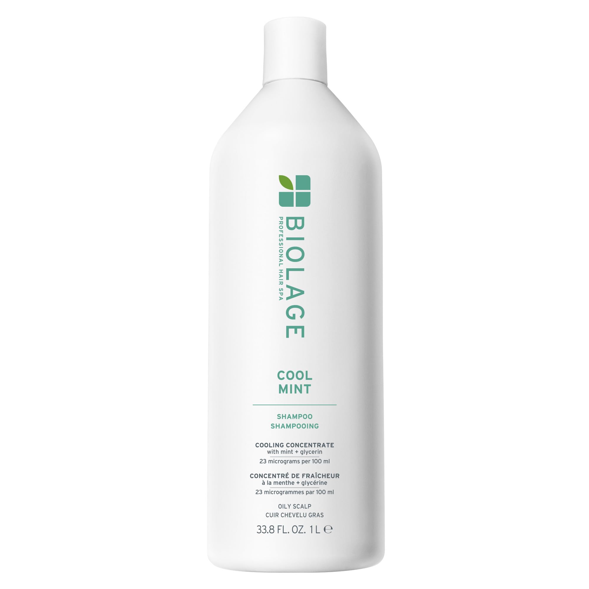Biolage Cool Mint Shampoo - Balancing Shampoo for Oily Scalp Gently Cleanses Refreshes Helps Balance Mint Glycerin Vegan