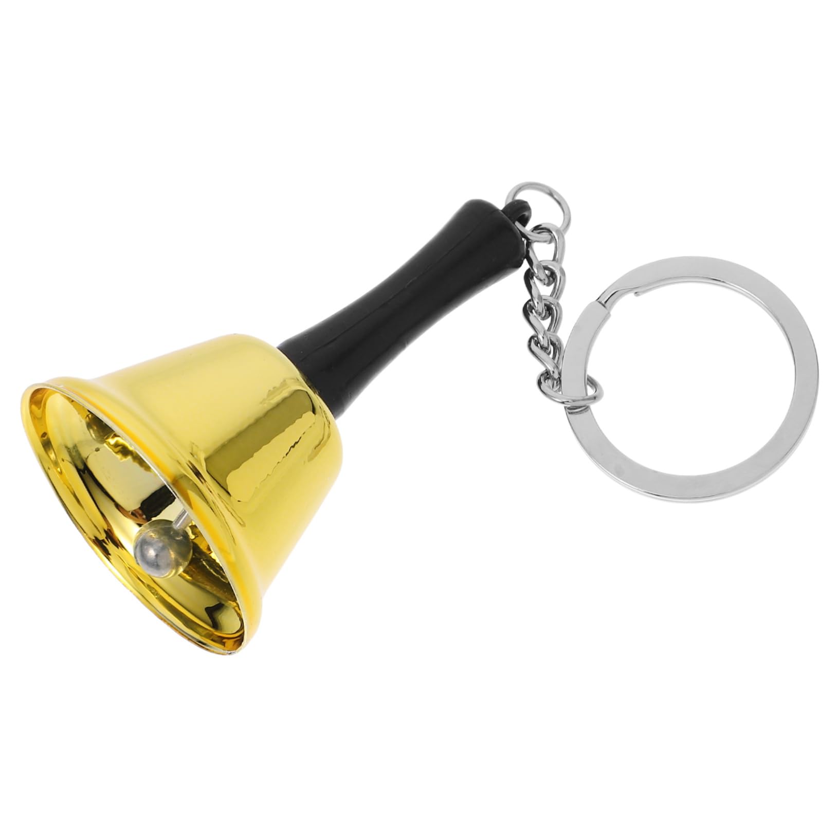 GRIRIW Wedding Bells Mini Handheld Call Bell Keychain Charming Metal Kissing Bell for Pet Training and Christmas Decor and Comfortable to Use for Parties