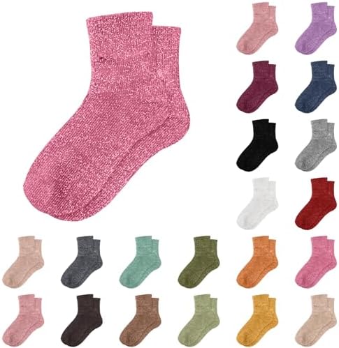Women's Novelty Glitter Ankle Socks Sparkly Metallic Casual Ladies Bright Retro Piles Ankle Socks for Womens Gifts