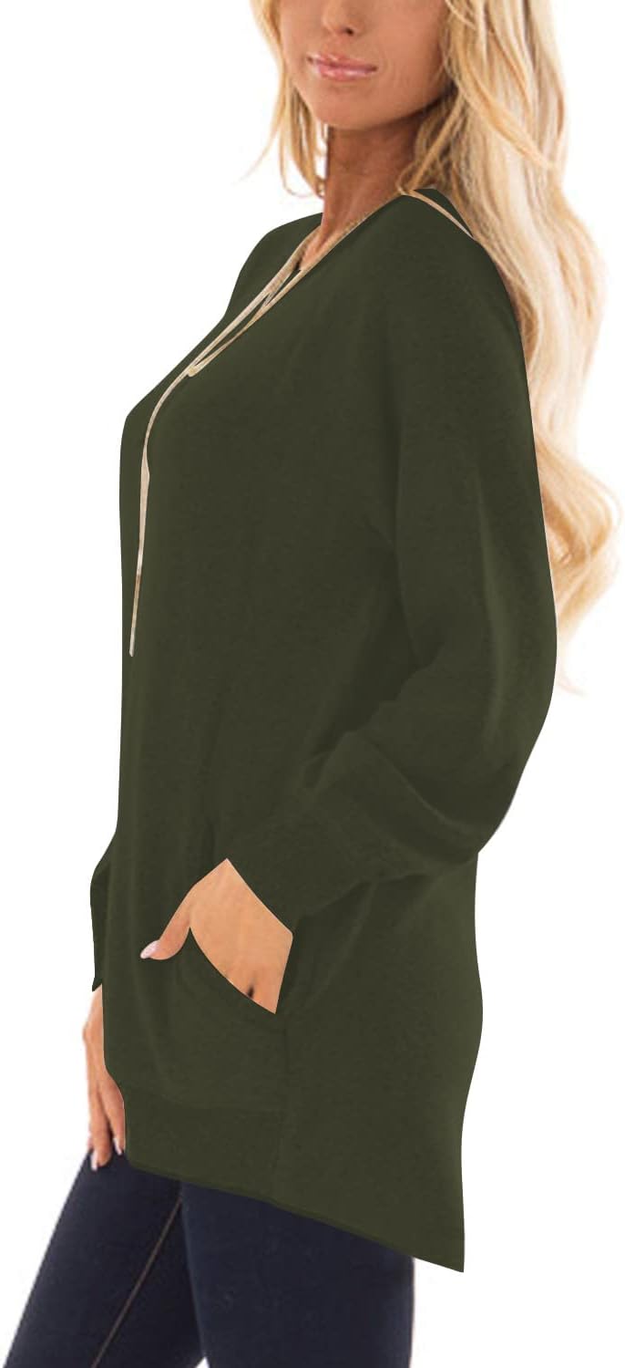 KUOTAI Womens Fall Long Sleeve T-Shirts Casual Tunic Tops for Leggings Loose Soft Blouses with Pocket - Image 2