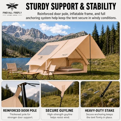 Carpa Inflable para Camping PINEVALL FIREFLY para 4 Personas Color Khaki miniatura 5
