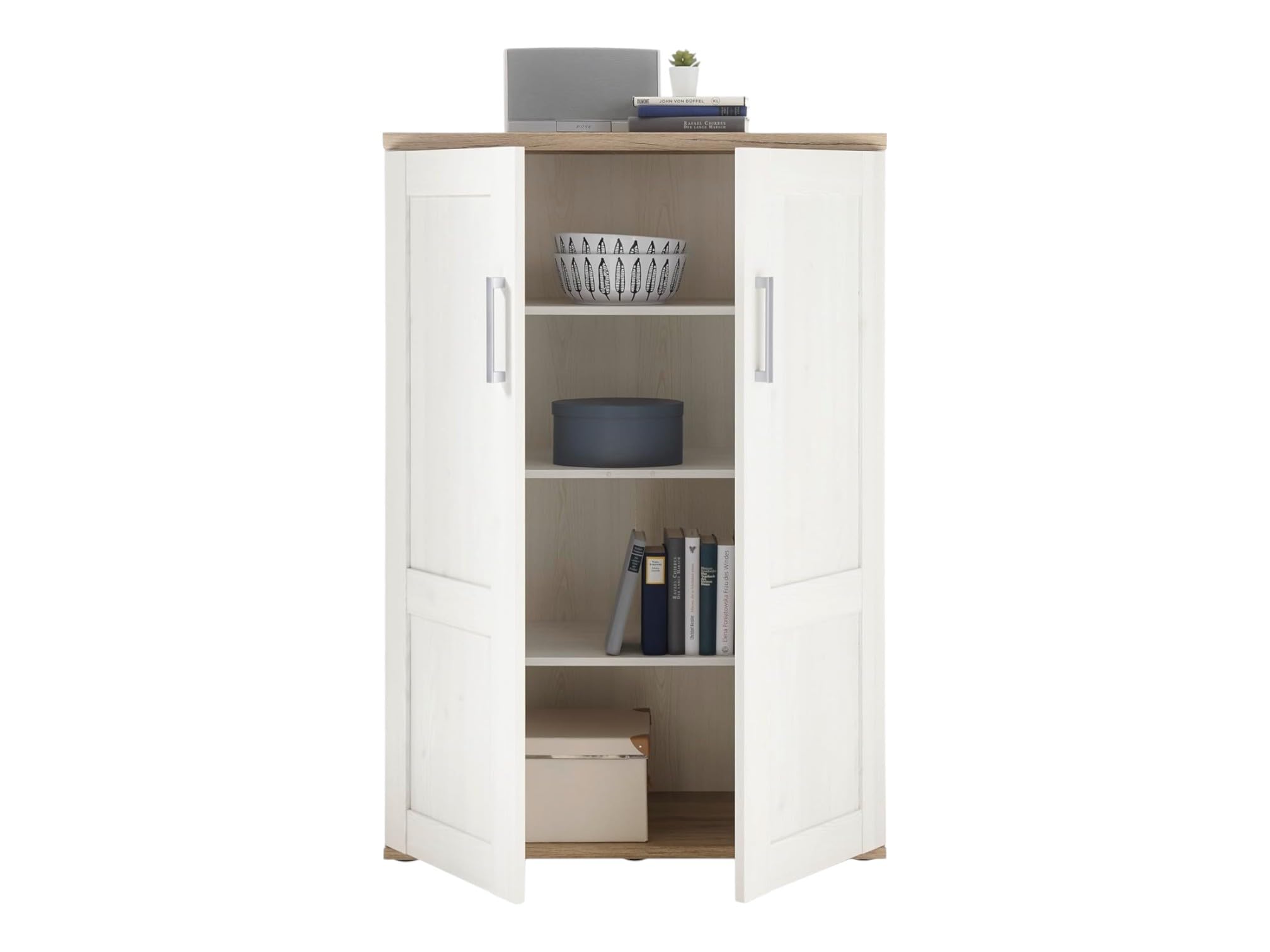 moebel-dich-auf Wohnwand Elegance in Sibiu-Lärche Nb. im Landhausstil Anbauwand Wohnzimmerschrank TV-Lowboard Fernsehschrank inkl. LED-Beleuchtung mit Sideboard
