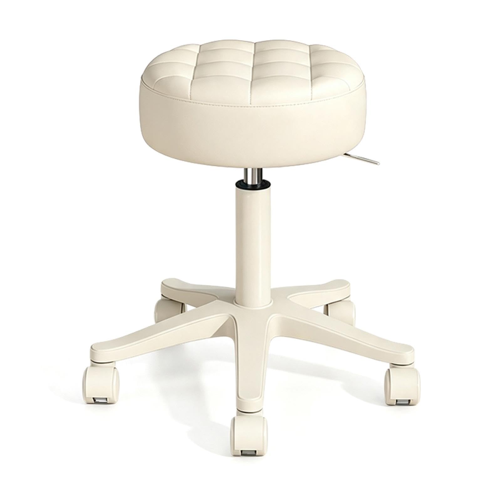 Drehhocker mit Rollen Ergonomisch Höhenverstellbarer 40-52cm Schminksessel