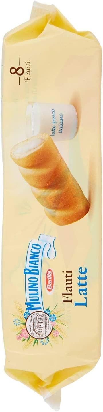Italian Gourmet Mulino Bianco Flauti au Lait 6 x 280 g – Gâteaux Fourrés au Lait – Petit Déjeuner et Goûter+ Italian Gourmet Polpa de Tomates 400 g
