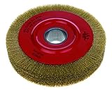 Cepillo circular alambre ondulado, diam. 50, 3 hileras, eje 10, acero gris 0,12mm