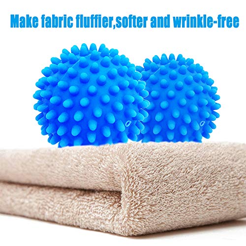 8 Pack Laundry Dryer Drying Balls,Reusable Fabric Softener Alternative,Plastic Washing Machine Dryer Ball for Laundry,Clothes,Fabrics,Reduce Wrinkles and Static,Blue