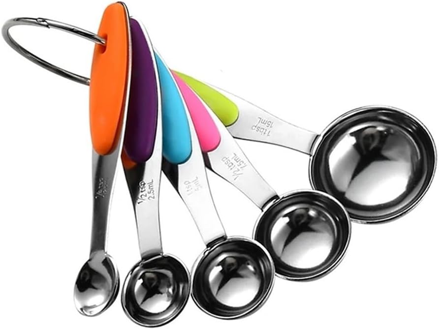 5/10Pcs Stainless Steel Measuring Cups And Spoons Set Kitchen Accessories For Baking Cake Cooking Making Tools(10Pcs Rainbow)