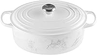 Vista 35 de Le Creuset Horno holandés ovalado Signature de hierro fundido esmaltado, 2.75 cuartos de galón., Blanco