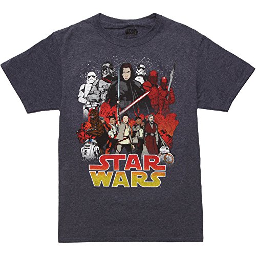 T-shirt Star Wars Homme Episode IX Bleu Marine Chiné Taille XL