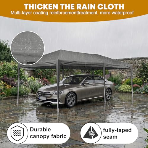 Panana 6x3m Pop-Up Gazebo with Side Panels - Waterproof Canopy Tent with Windows, 3 Adjustable Height Levels, Carry Bag Included (Grey) - Image 4