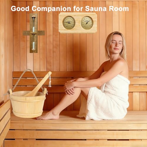 Mosiay Sauna Bucket and Ladle Set, 1 Gallon (4L) Natural Canadian Pine Wood Bucket with Handcrafted Ladle for Steam Room, Sauna, Spa - Thumbnail 7