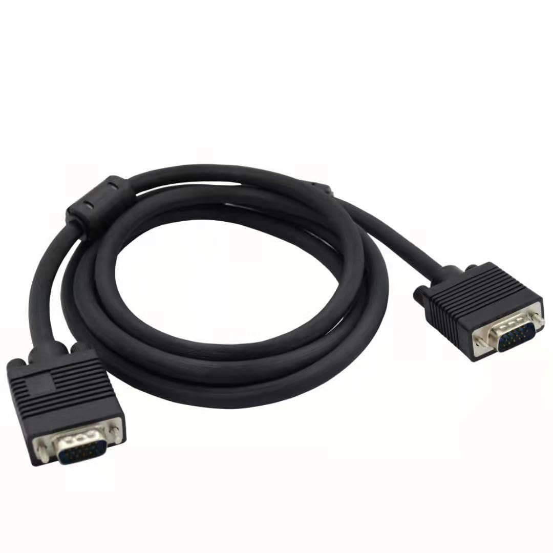 GXMRHWY VGA HD15 Male to Male Video Cable with Dual Shielding and Dual True Magnetic Ring Anti-Interference VGA 3+6 All Copper Wire 1080P Display High-Definition Connection Cable (20 Meters)