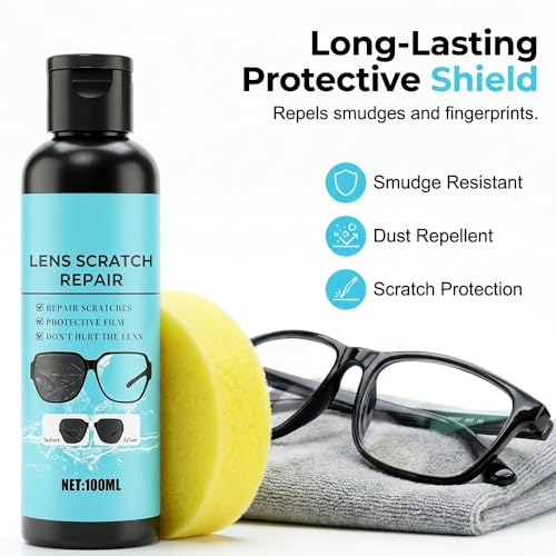 Image of Lens scratch removal spray, Scratch Remover for Eyeglasses, Glasses Windshield Repair Fluid, Home Minor Scratch Repair Liquid, Lens Cleaning Restoration Spray for Clearer Vision (2 Pcs)