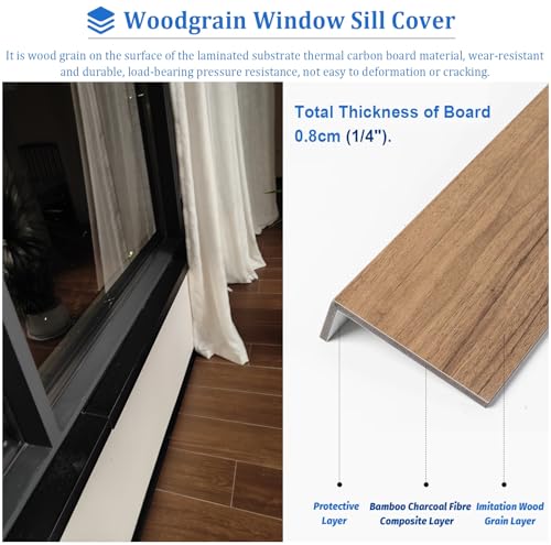 Protector de alféizar de ventana impermeable y texturizado para reforma del hogar 3