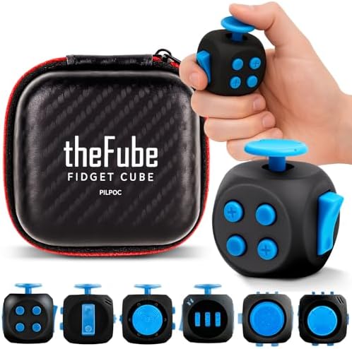 PILPOC theFube Fidget Cube Stress Relief for Adults Kids Midnight Sapphire