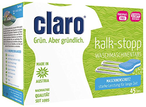 CLARO ÖKO Kalk-Stopp, Waschmaschinen-Tabs - 6X 45 Stück