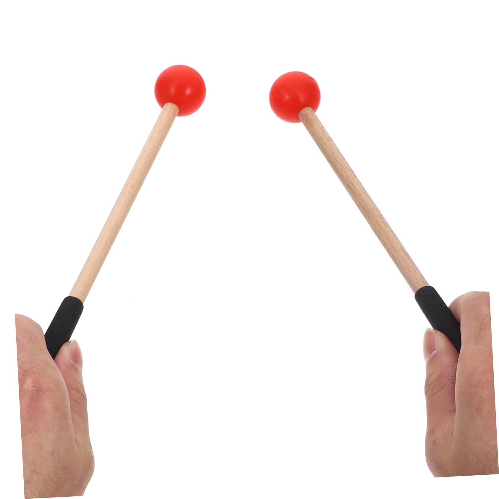 TOYANDONA 4sets Bacchette Per Strumenti Percussione Con Supporto Bacchette Per Tongue Drum Con Testa e Resistente e Durevole Per Musicisti e Insegnanti Di Musica