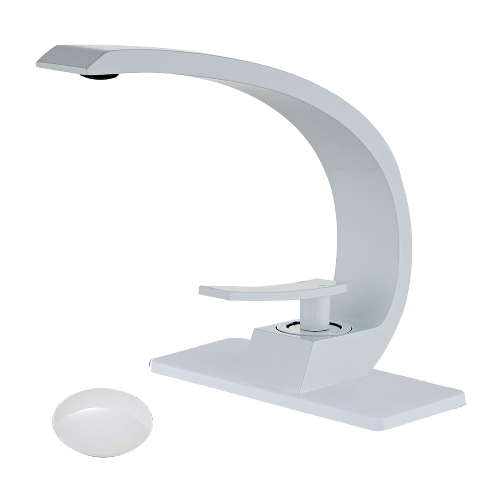 Rubinetto a cascata per lavabo in ottone spazzolato, con manico singolo, rubinetto per lavabo, miscelatore per lavabo Infradito colorati estivi, con finte perline