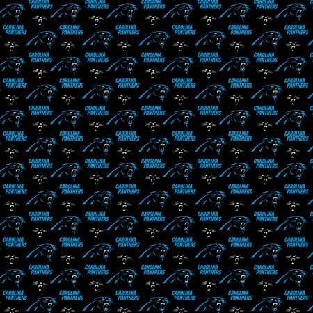 Carolina Panthers Cotton Fabric - NFL Team Logo Cotton Fabric by The Yard, Fat Quarter, Half Yard, 1 Yard, 2 Yard Cuts