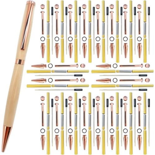 Kit tournage sur bois de 20 stylos Slimline 7 mm avec quincaillerie en laiton et recharges incluses
