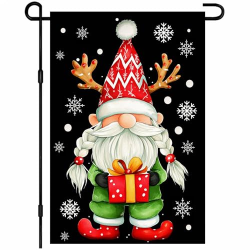 Image of BlissYard Christmas Santa Claus Garden Flag 12x18 Inch Polyester
