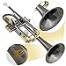 EASTROCK Bb Trumpet Standard Trumpet Set with Carrying Case,Gloves, 7C Mouthpiece, Tuning Rod, Black Nickel,Hand Carved Craft