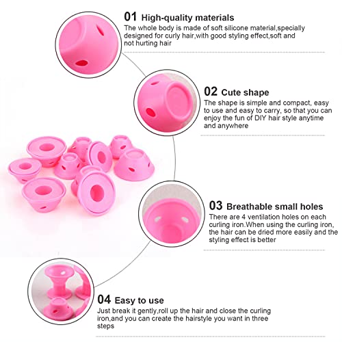 Heatless Hair Curler 40 Pcs Including 20Pcs Large Hair Curlers And 20Pcs Small Hair Rollers For Women And Kids Soft Overnight Hair Rollers (Pink) #TOP7