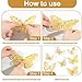 Rindion 84PCS 3D Butterfly Decorations, 3 Sizes 7 Styles Butterfly Wall Decor Gold Butterflies Decorations for Cake, Butterflies Party, Birthday, Wall