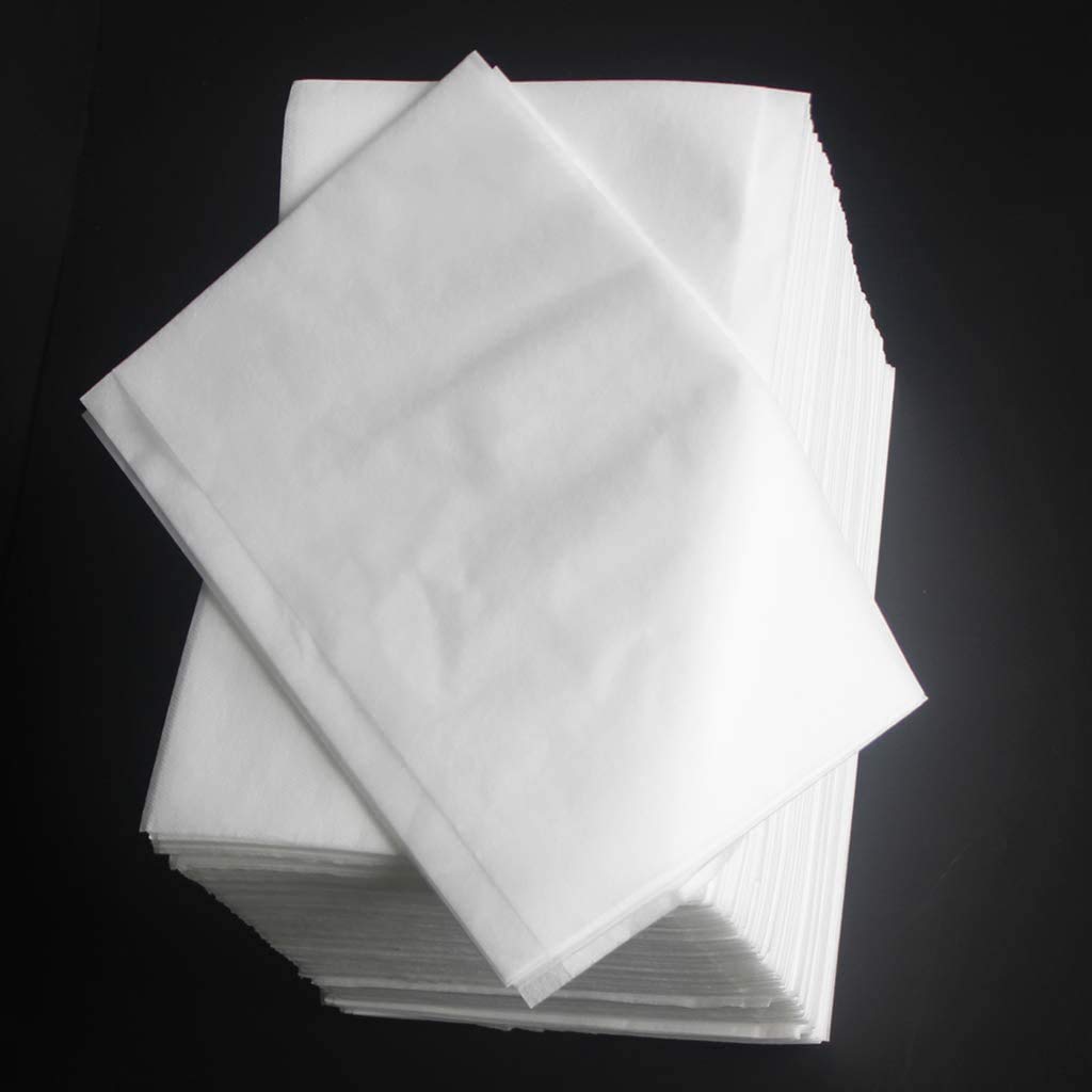 POFET 100 hojas de almohadillas desechables, 70 x 170 cm, para encerar, belleza, incontinencia, adultos y mayores, color blanco