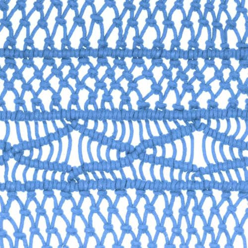 Rideau en macramé bleu de haute qualité en coton lavable - 4