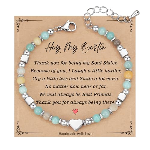 TONY & SANDY Bestie Gifts for Women, Best Friend Birthday Gifts, Friendship Gifts for Women, Dainty Bracelets for Women Best Friend Bestie Soul Sister BFF