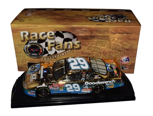 Autographed 2002 Kevin Harvick #29 GM Goodwrench - E.T. Movie (Race Fans Only) 24K Gold Car Signed Action 1/24 Scale NASCAR Diecast Car with COA