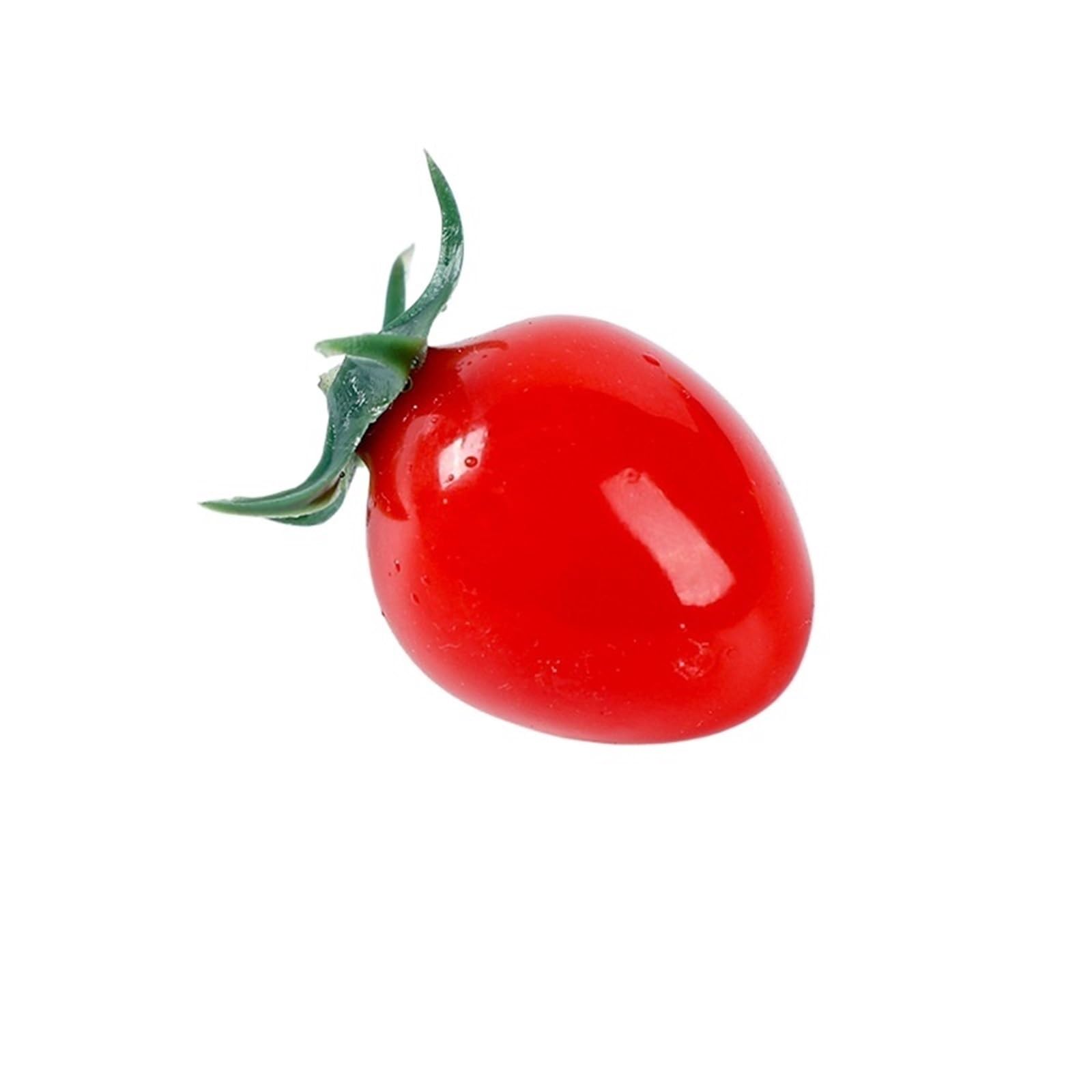 BAYNOPURIN Artificial Fruit Decor Fake Fruits 5Pcs Simulation Single Little Tomato Model Artificial Cherry Tomatoes Photography Props DIY Party Home Ornaments(Red 5pc)