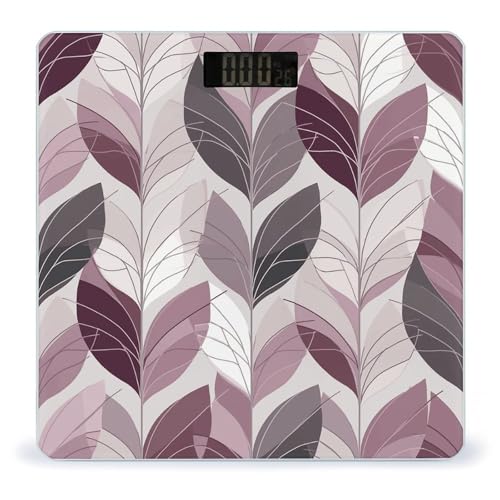 Báscula Digital de Baño de Vidrio Templado Morado y Blanco miniatura 1