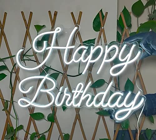 Image of LED Neon Sign Night Light for Wall Party Decor Bedroom Room Bar Wedding Home Birthday Art Decoration Christmas with USB Chain Light modulator 5v (lets party blue)