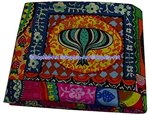 Image of Indian Hand-Block Printed Jaipuri Flower Print Floral Ethnic Sanganer Kurti Print Cotton Fabric (Multi Israel, 15 Yard)