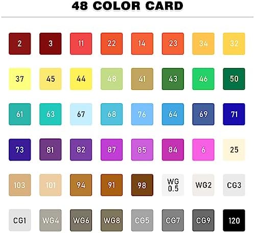 Alcohol Brush Marker,48 Colors Dual Tip Marker Pen for Adult Kid Colouring,Highlighter Markers Art Set for Kids Teachers Office & School Supplies