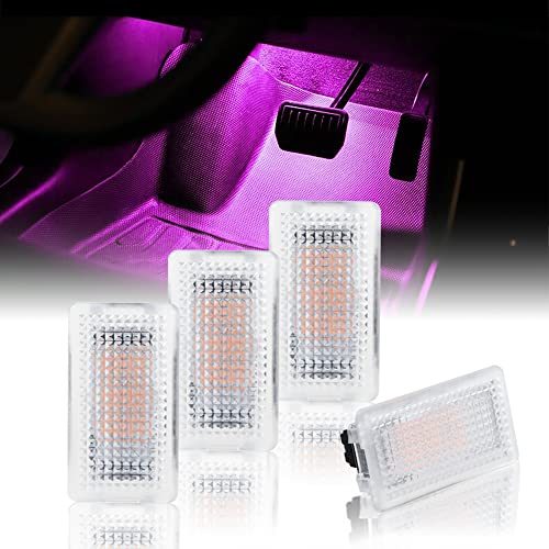 SENZEAL Bombillas LED interiores para Tesla Model 3/Y/S/X, lámpara de iluminación de repuesto ultrabrillante, para maletero, puerta, charco, guantera, equipaje, luces rosas (paquete de 4)