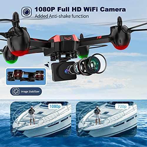 1080P Drones with Camera for Adults and Kids, SANROCK Upgrade X105W HD FPV Drone for Beginners, 34 Mins Flight Time with… - Image 3