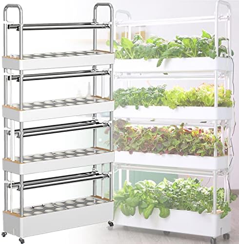 Automated Hydroponic Growing System with LED Grow Lights - Indoor Vertical Tower Garden Planter for Soilless Cultivation & Urban Farming Solutions