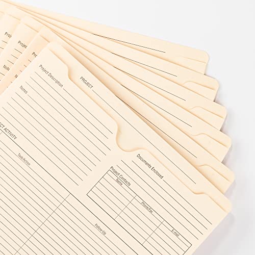 Smead Project File Jacket, Reinforced Straight-Cut Tab, Preprinted Front, Back And Tab, 2" Expansion, Letter Size, Manila, 50 Per Box (75622) #TOP3