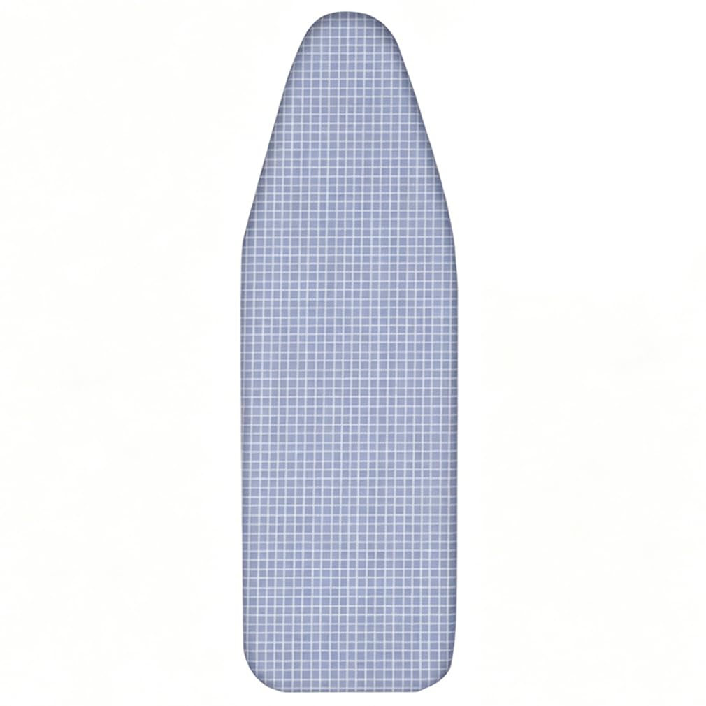 Ironing Board Cover and pad, 110 x 34, Thick Padding, Resist Scorching and Staining, Drawstring Tightening & Lock, Heavy Duty Padded Iron Board Covers with Thick Felt, Blue grid