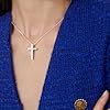 MOOSEA Mothers Day Gifts - Moissanite Cross Necklaces for Women, 1.2 Carat Lab Created Moissanite Necklace, 925 Sterling Silver Cross Necklace, Christian Gifts for Women, Faith Pendant Christian Gift #1