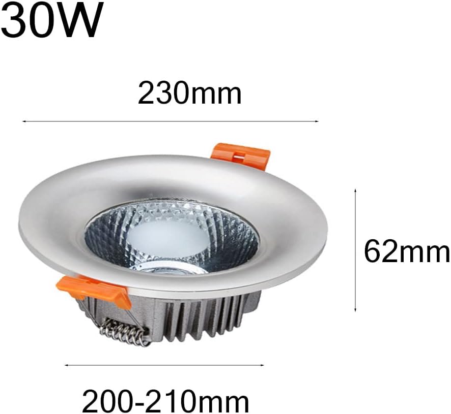 LED Downlight Cob Recessed Ceiling Light Cob Directional Retrofit Kit Spot Lights White Recessed LED Down Lights Indoor Ceiling Light Cut-Out 220-210mm