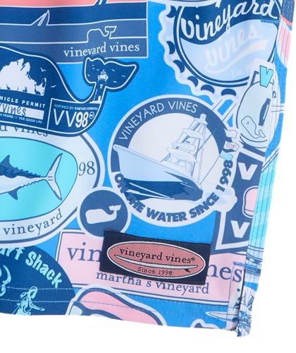 vineyard vines Boys Printed Chappy Swim Trunks, Ice Water4