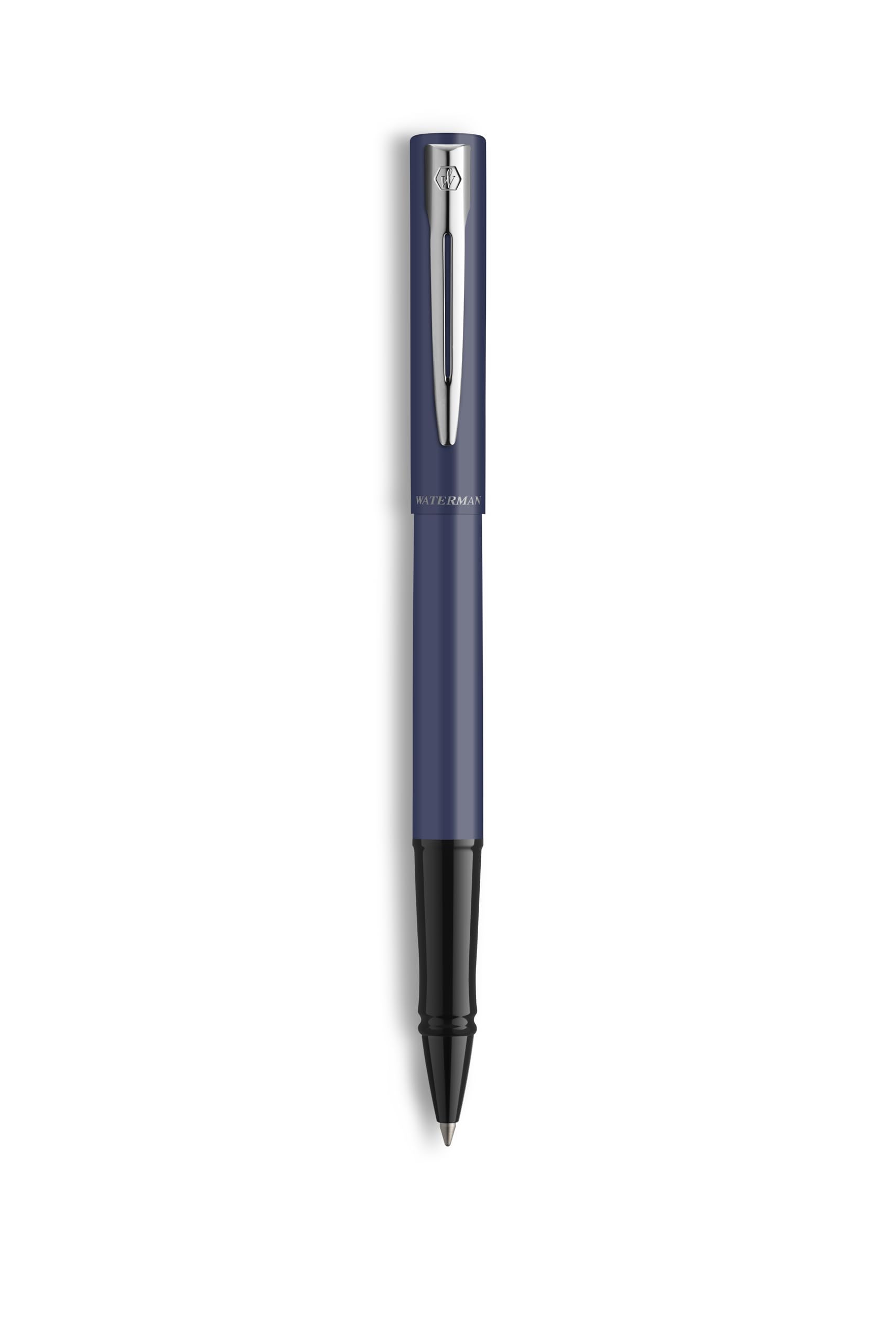 Waterman Allure - Juego de bolígrafos y bolígrafos personalizados con grabado, juego de instrumentos de escritura de lujo en negro, regalo elegante para hombre y mujer (Blue C.T.)