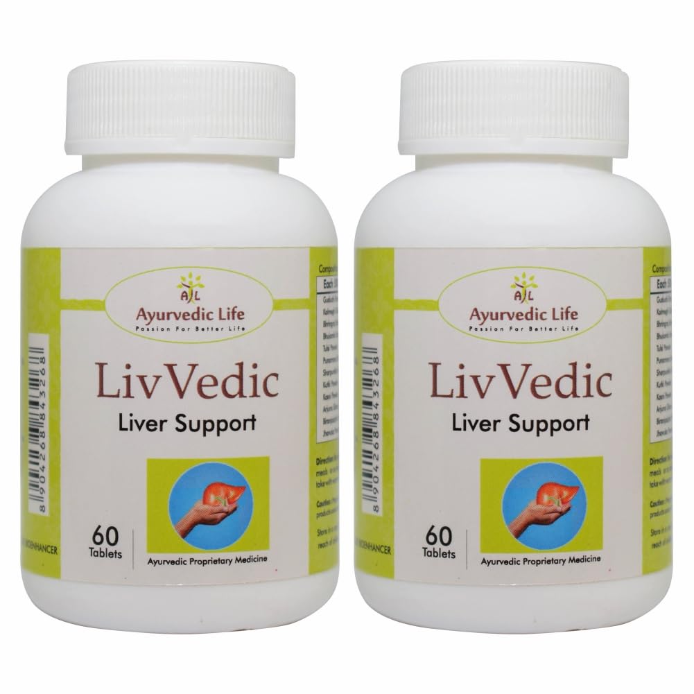 Ayurvedic Life LIV VEDIC - 60 Tablets for Liver Support (Pack of 2)