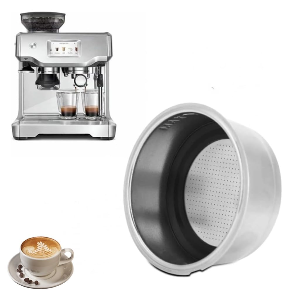 Filtro Caffè Riutilizzabile In Acciaio Inox 51mm - Doppio Strato Per Portafiltro Senza Fondo 54mm, Per Macchina Espresso - 4